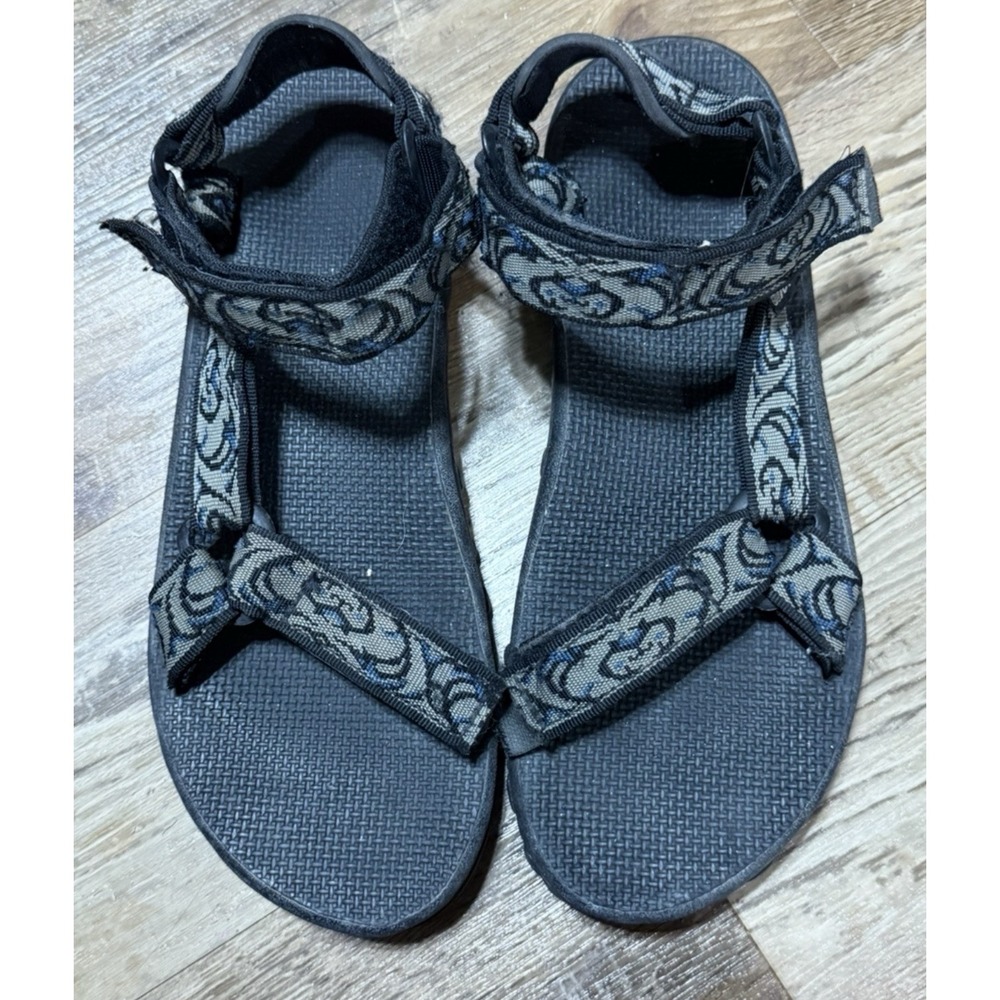 Teva Hurricane Mens Size 10 Black Strap Sandals Shoes Outdoor S/N 1535